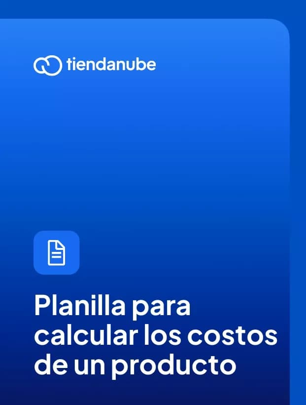 Portada de la planilla para sacar costos de un producto.