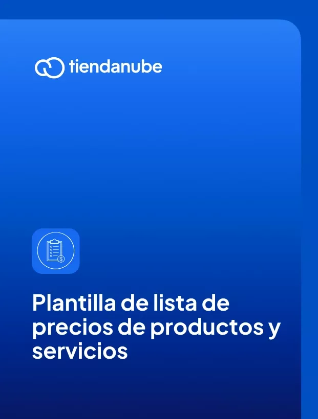 Portada de la plantilla para crear una lista de precios.