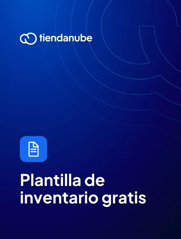 Portada de plantilla de control de inventario gratis.