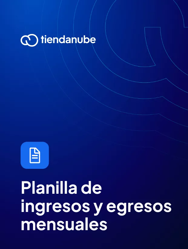 Portada de la plantilla de ingresos y egresos mensuales gratis.