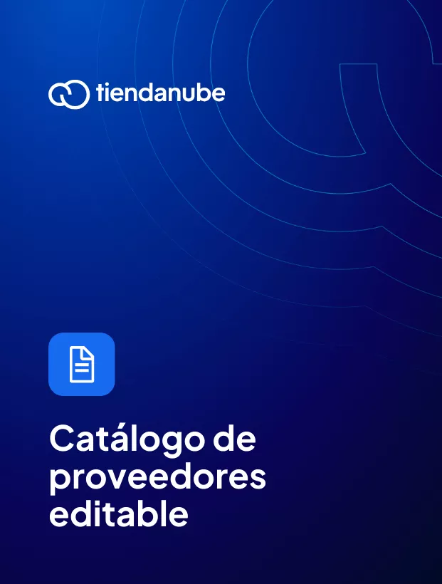 Portada del catálogo de proveedores gratis en Google Sheets o Excel.
