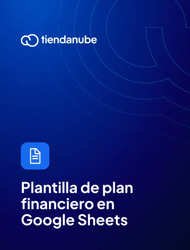 Portada de plantilla de plan financiero editable gratis.