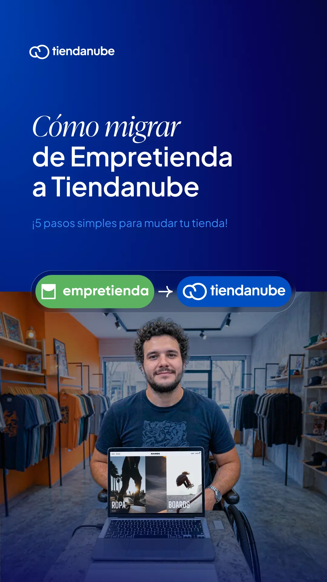Portada del ebook cómo migrar de Empretienda a Tiendanube.