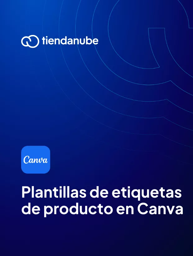 Portada de las etiquetas de producto editables en Canva gratis.
