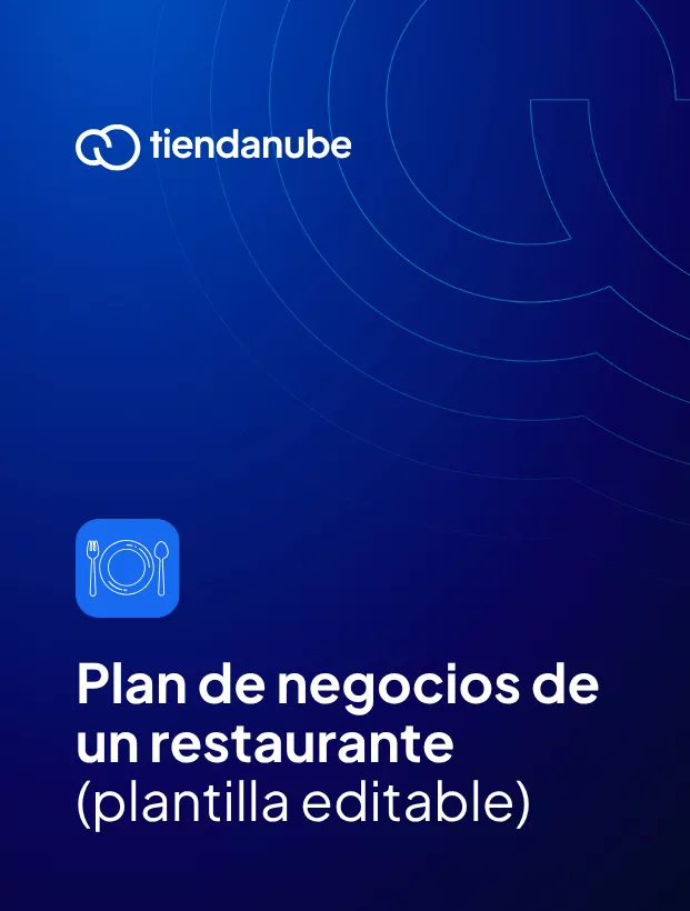 Portada de plan de negocios de una tienda de alimentos editable.
