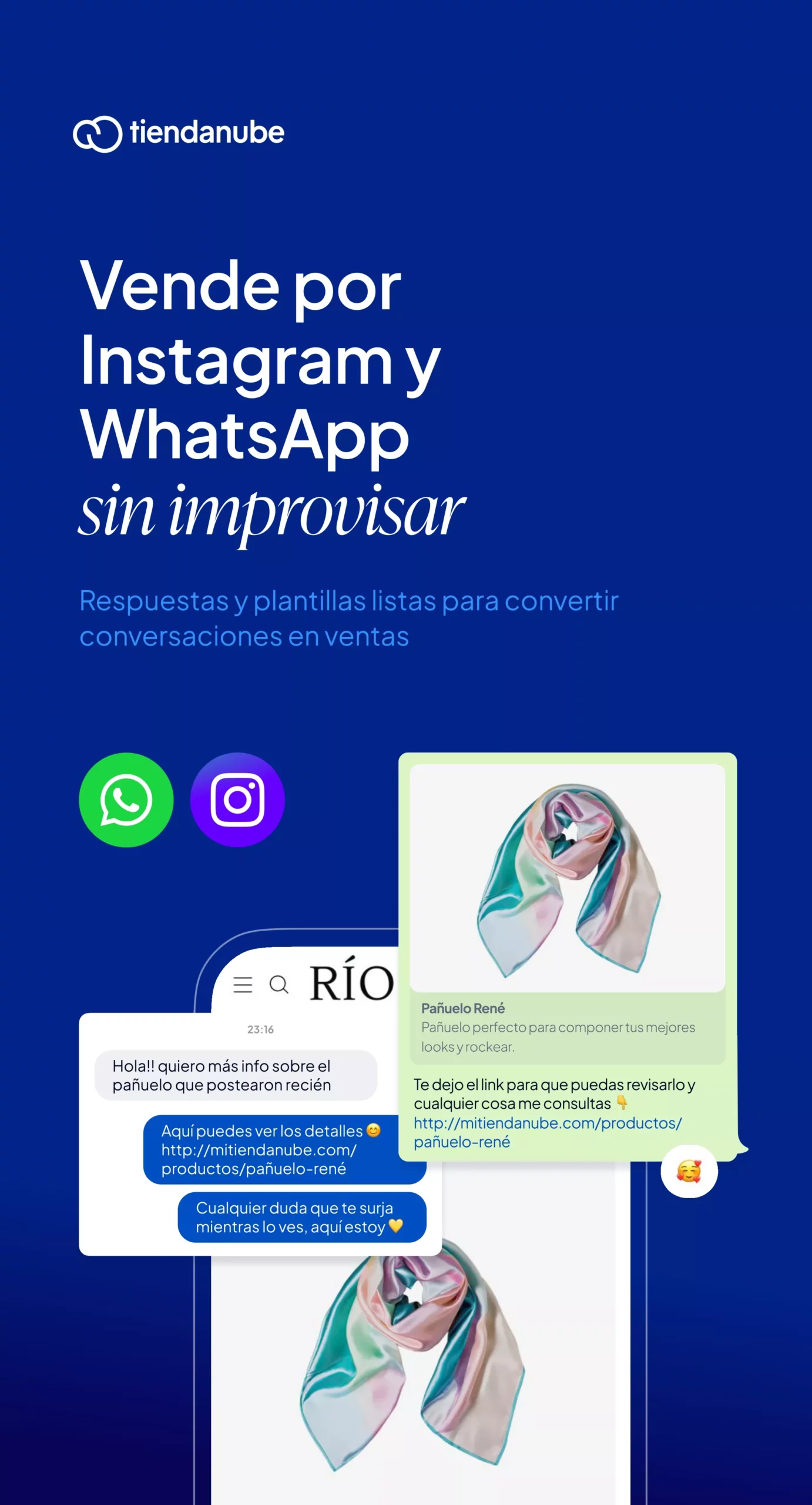 Portada del ebook plantillas de ventas por Instagram y Whatsapp.